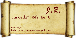 Jurcsó Róbert névjegykártya