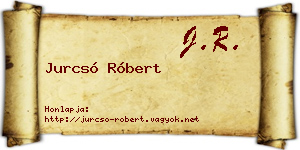 Jurcsó Róbert névjegykártya